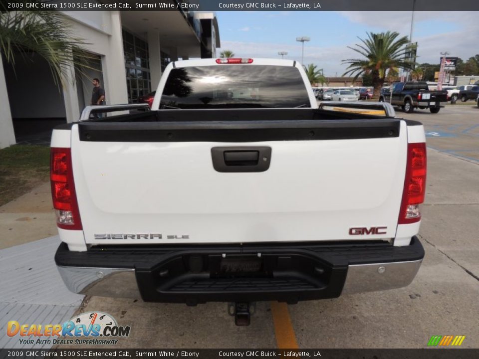 2009 GMC Sierra 1500 SLE Extended Cab Summit White / Ebony Photo #3