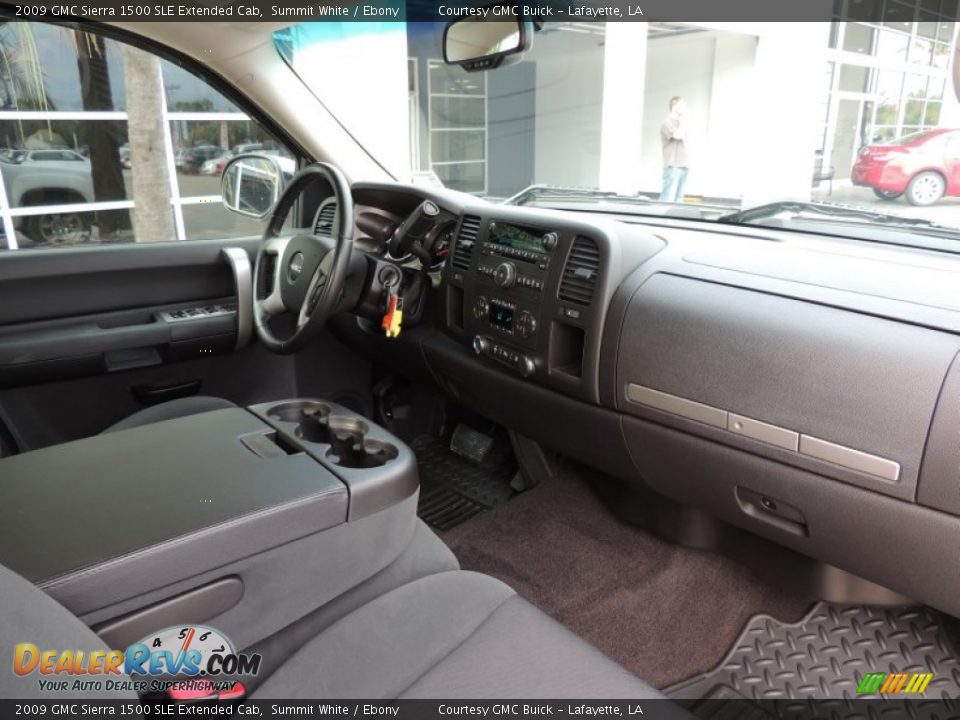 2009 GMC Sierra 1500 SLE Extended Cab Summit White / Ebony Photo #6