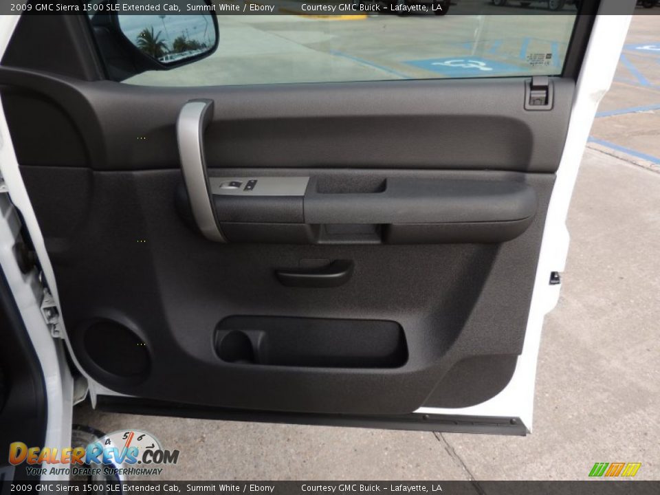 2009 GMC Sierra 1500 SLE Extended Cab Summit White / Ebony Photo #7