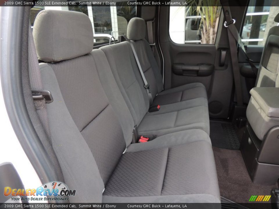 2009 GMC Sierra 1500 SLE Extended Cab Summit White / Ebony Photo #8