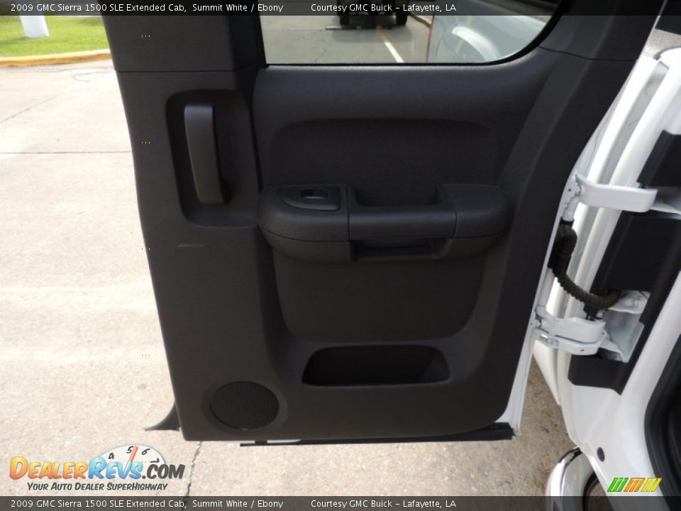 2009 GMC Sierra 1500 SLE Extended Cab Summit White / Ebony Photo #9