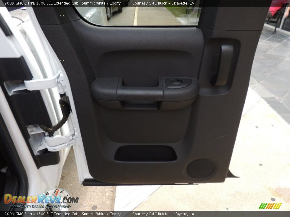 2009 GMC Sierra 1500 SLE Extended Cab Summit White / Ebony Photo #11