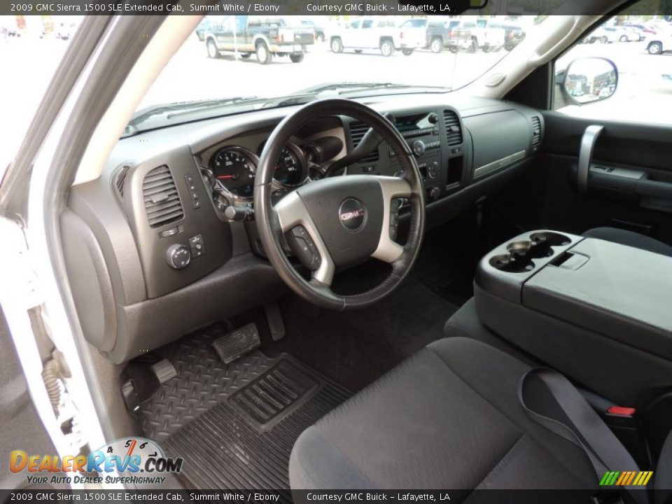 2009 GMC Sierra 1500 SLE Extended Cab Summit White / Ebony Photo #12