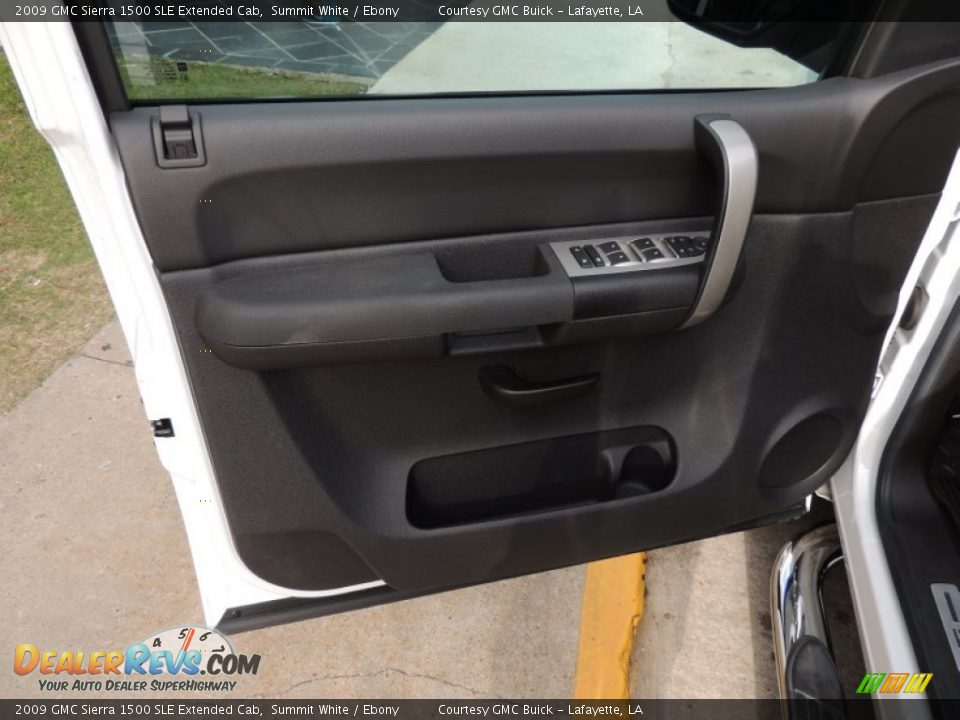 2009 GMC Sierra 1500 SLE Extended Cab Summit White / Ebony Photo #13