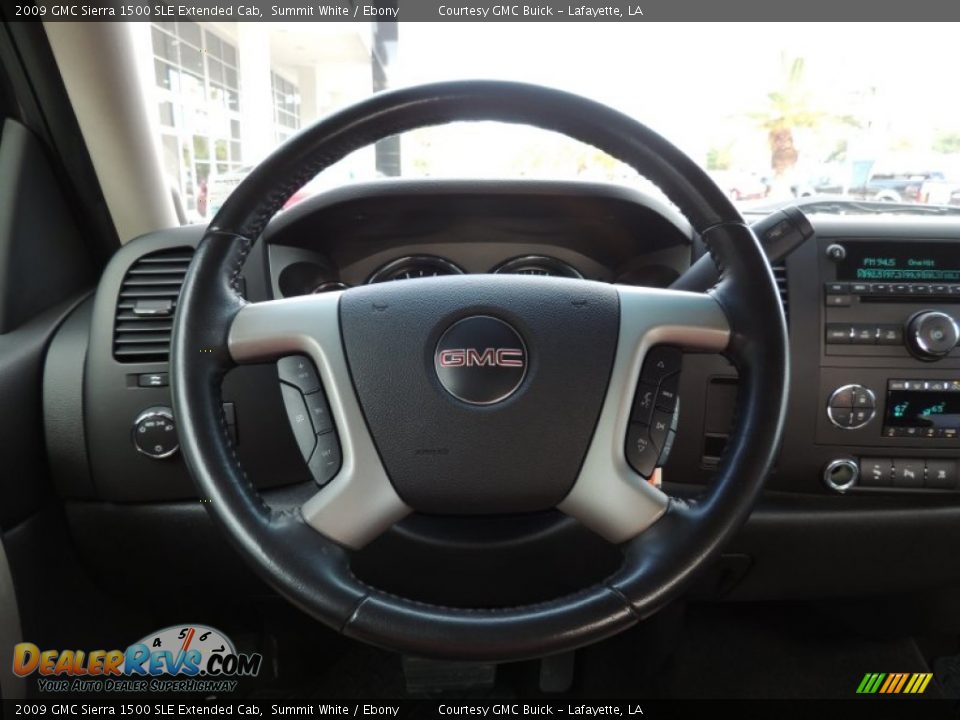 2009 GMC Sierra 1500 SLE Extended Cab Summit White / Ebony Photo #14