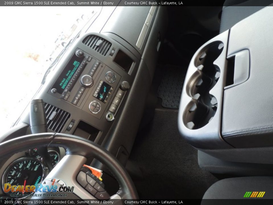 2009 GMC Sierra 1500 SLE Extended Cab Summit White / Ebony Photo #20