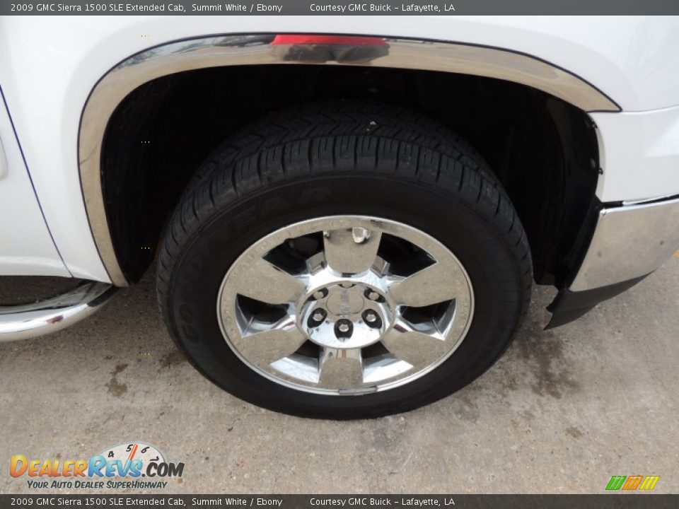 2009 GMC Sierra 1500 SLE Extended Cab Summit White / Ebony Photo #23