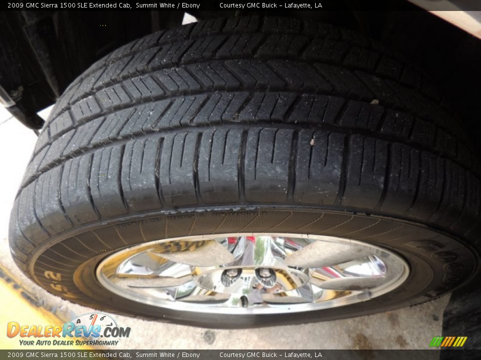 2009 GMC Sierra 1500 SLE Extended Cab Summit White / Ebony Photo #24