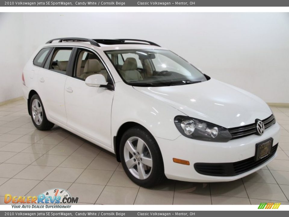 2010 Volkswagen Jetta SE SportWagen Candy White / Cornsilk Beige Photo #1