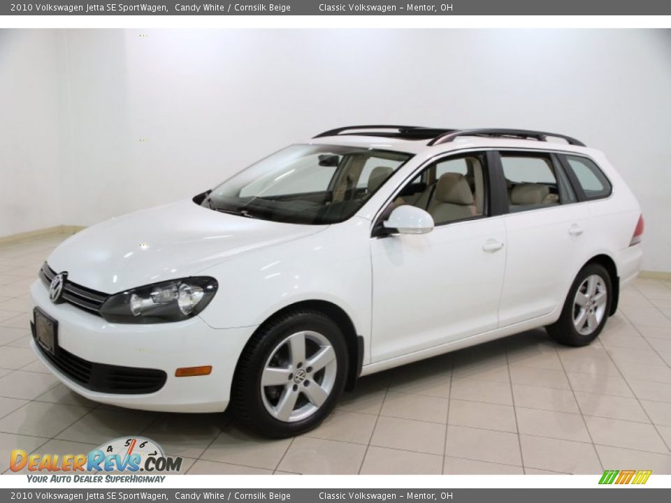 2010 Volkswagen Jetta SE SportWagen Candy White / Cornsilk Beige Photo #3