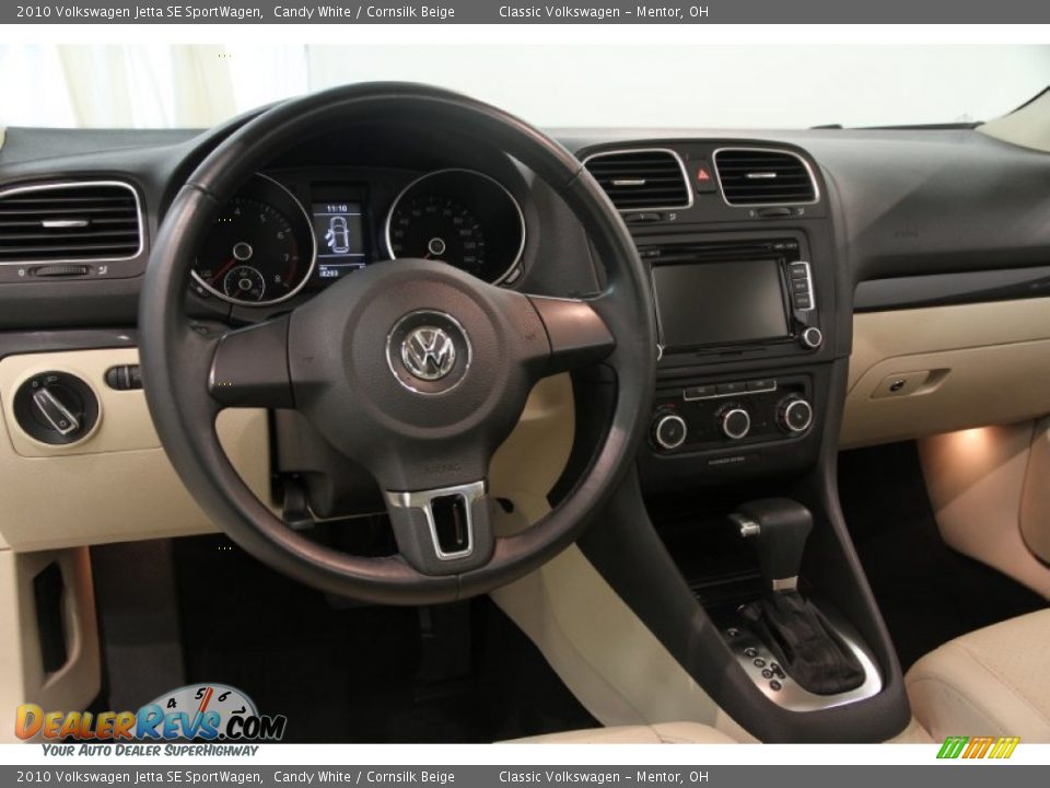 2010 Volkswagen Jetta SE SportWagen Candy White / Cornsilk Beige Photo #6