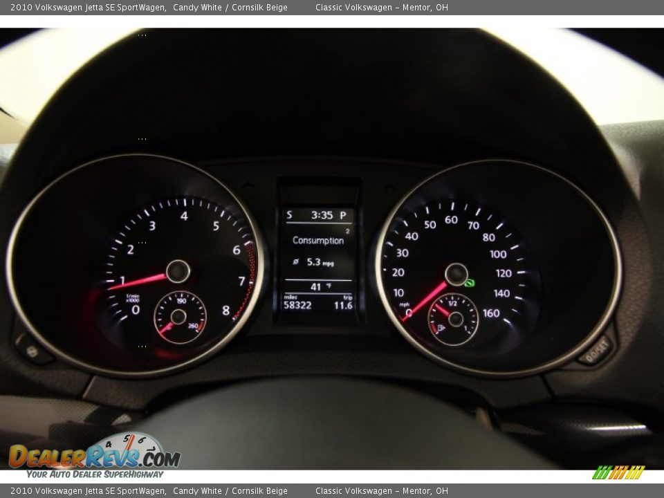 2010 Volkswagen Jetta SE SportWagen Candy White / Cornsilk Beige Photo #7