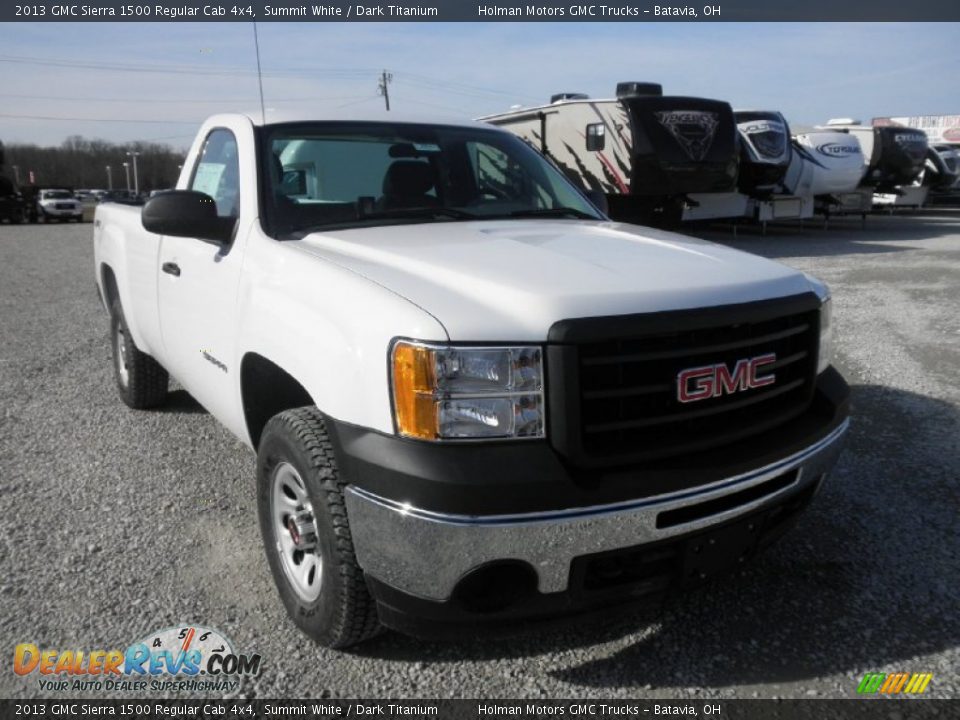 2013 GMC Sierra 1500 Regular Cab 4x4 Summit White / Dark Titanium Photo #2