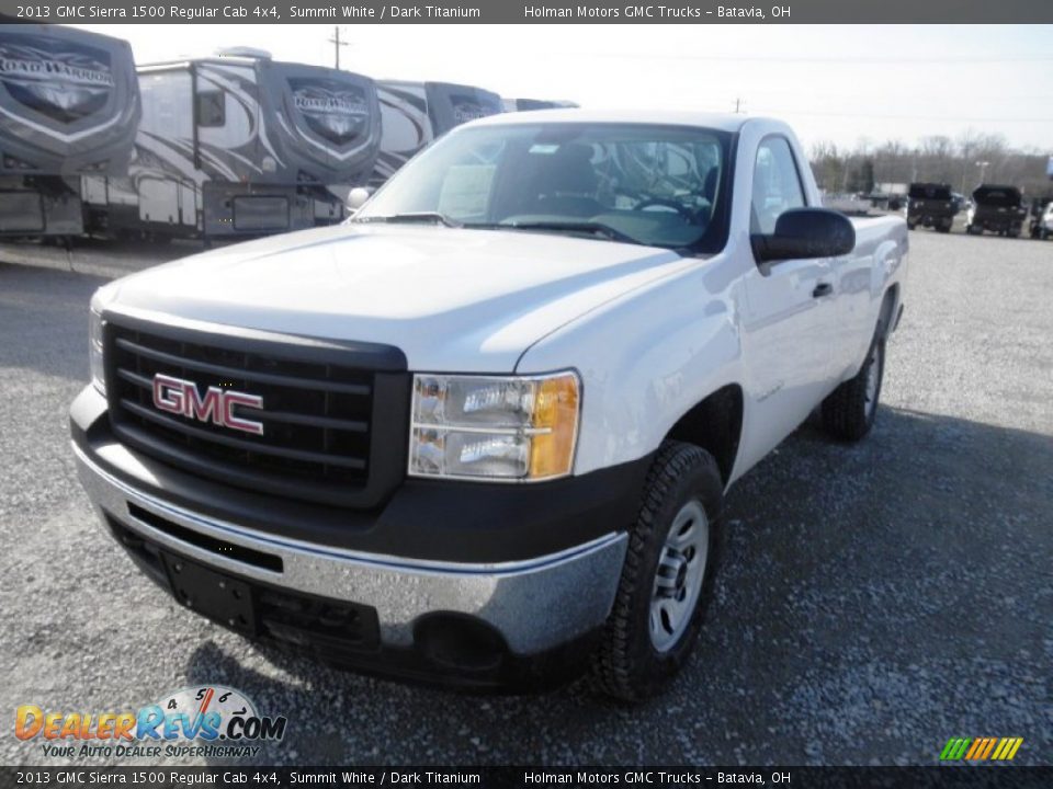 2013 GMC Sierra 1500 Regular Cab 4x4 Summit White / Dark Titanium Photo #3