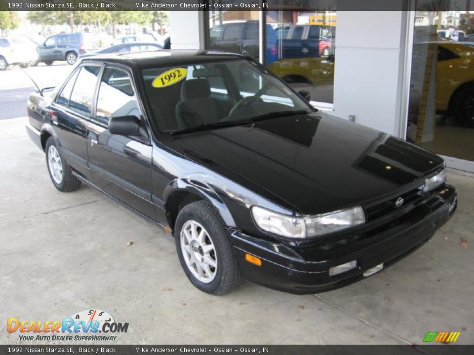 1992 Nissan Stanza SE Black / Black Photo #1