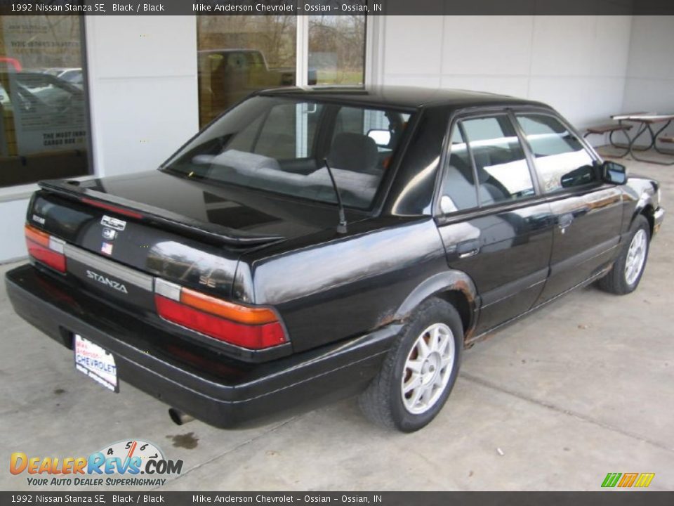 1992 Nissan Stanza SE Black / Black Photo #3