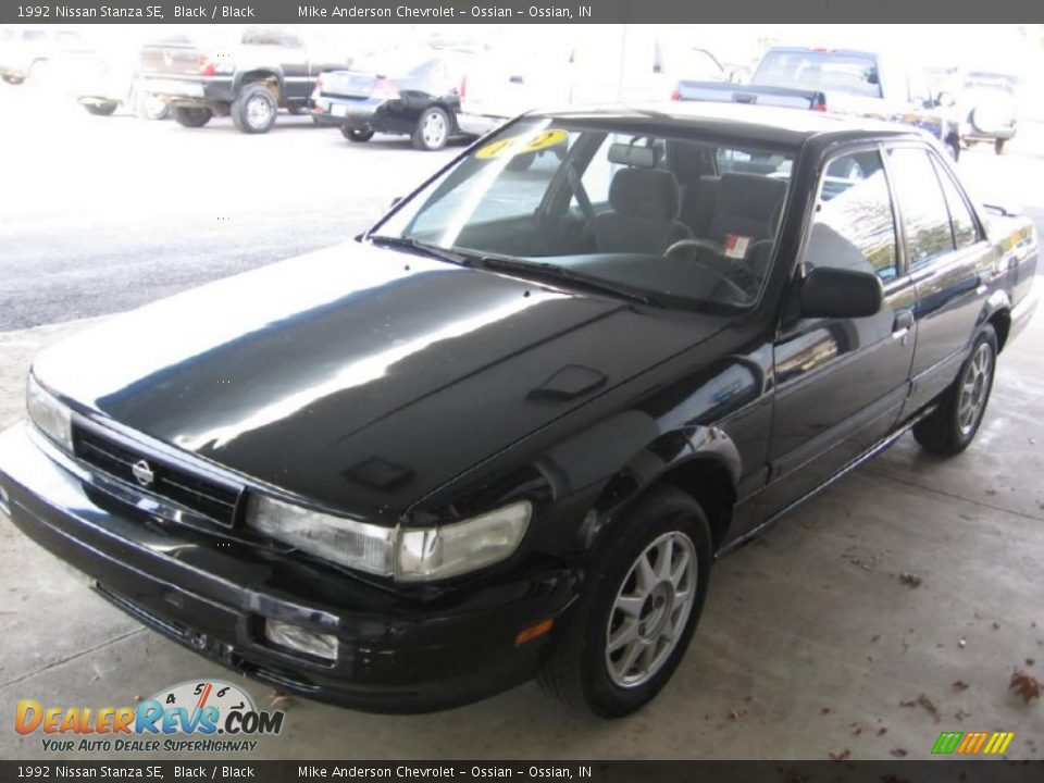 1992 Nissan Stanza SE Black / Black Photo #6
