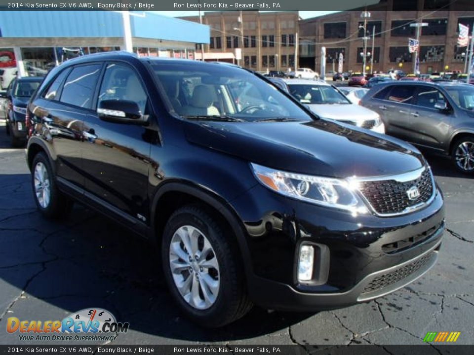 2014 Kia Sorento EX V6 AWD Ebony Black / Beige Photo #2