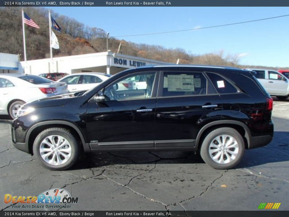 2014 Kia Sorento EX V6 AWD Ebony Black / Beige Photo #5