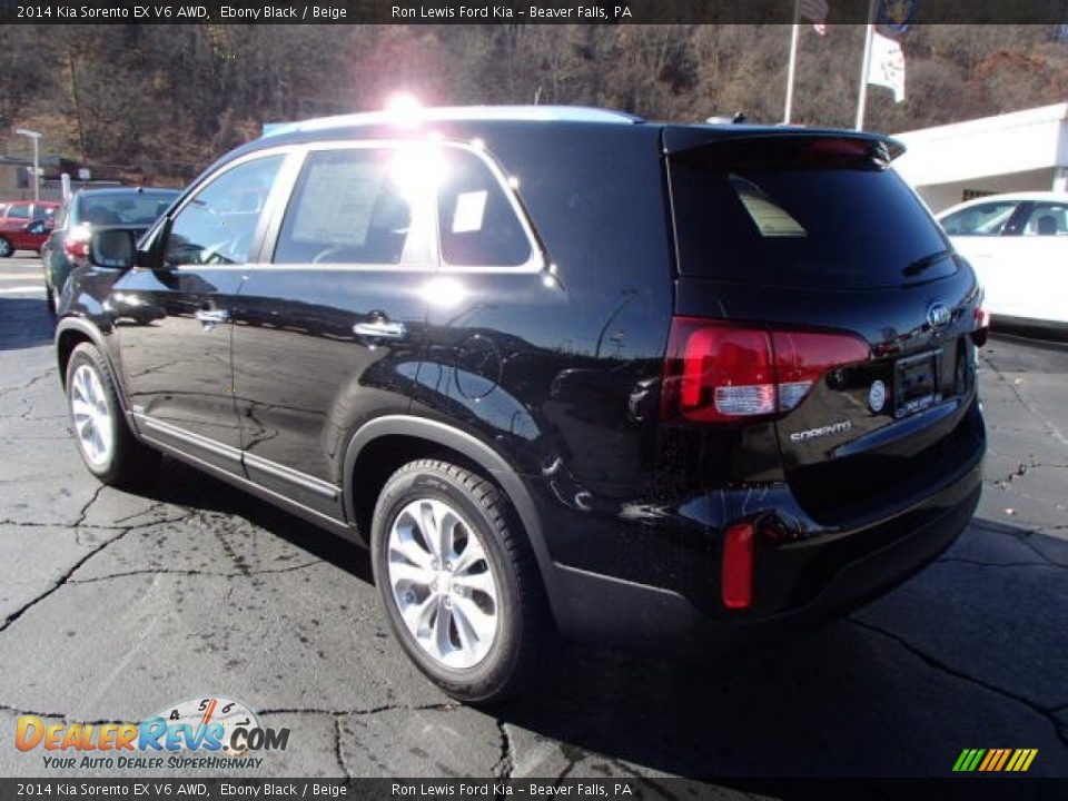 2014 Kia Sorento EX V6 AWD Ebony Black / Beige Photo #6