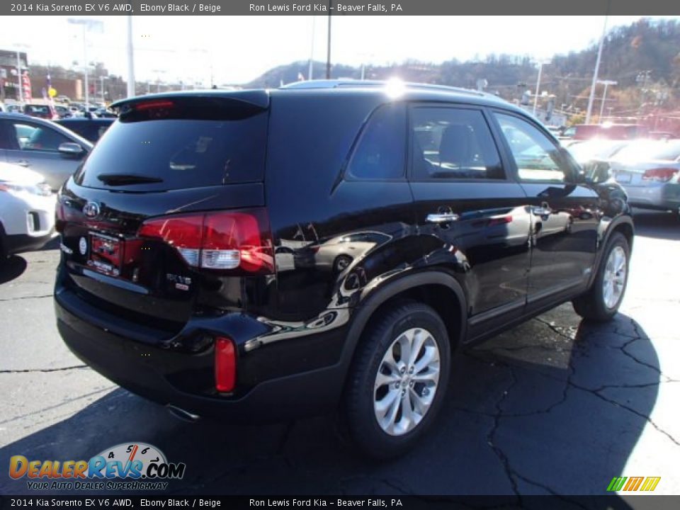 2014 Kia Sorento EX V6 AWD Ebony Black / Beige Photo #8