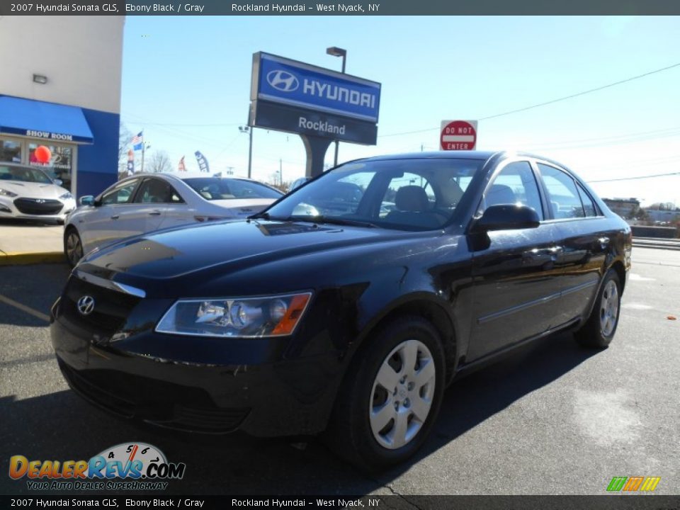 2007 Hyundai Sonata GLS Ebony Black / Gray Photo #1