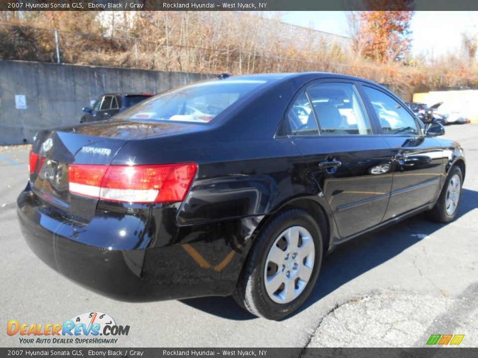 2007 Hyundai Sonata GLS Ebony Black / Gray Photo #4
