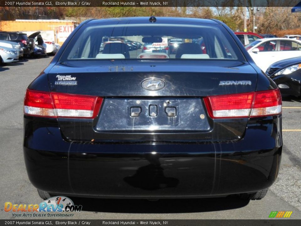 2007 Hyundai Sonata GLS Ebony Black / Gray Photo #5