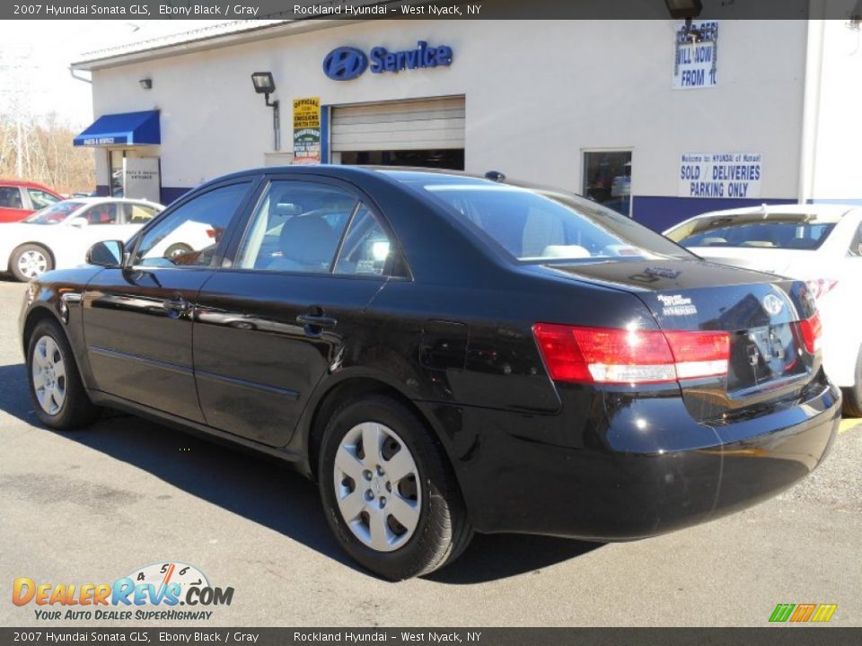 2007 Hyundai Sonata GLS Ebony Black / Gray Photo #6