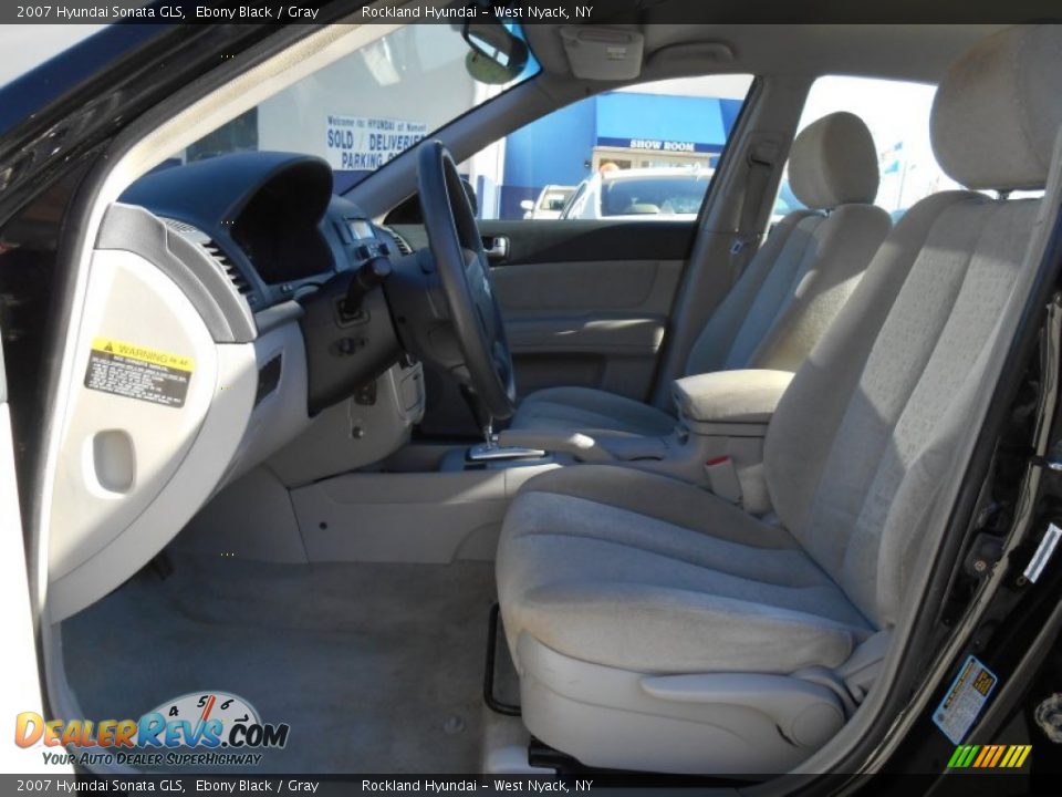 2007 Hyundai Sonata GLS Ebony Black / Gray Photo #10