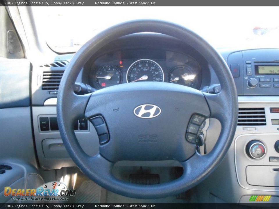 2007 Hyundai Sonata GLS Ebony Black / Gray Photo #12