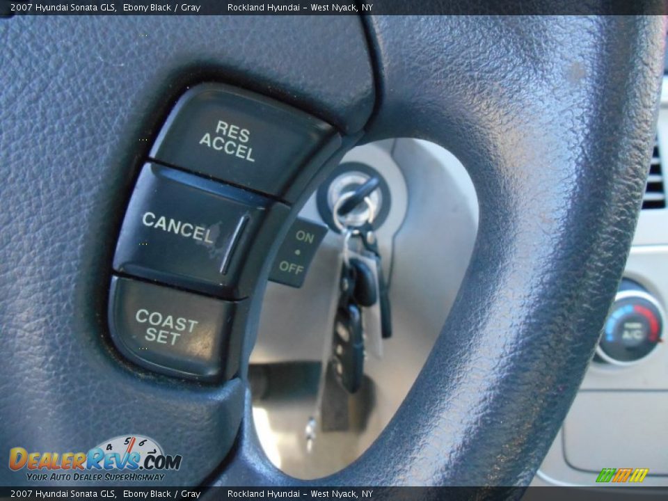 2007 Hyundai Sonata GLS Ebony Black / Gray Photo #13