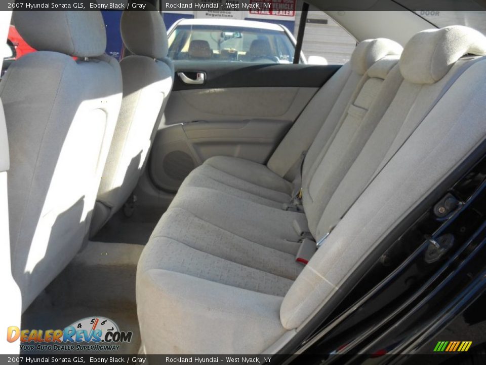 2007 Hyundai Sonata GLS Ebony Black / Gray Photo #17