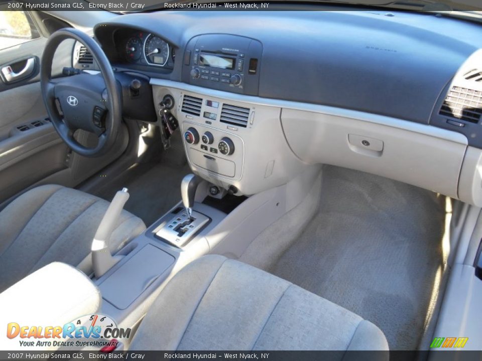 2007 Hyundai Sonata GLS Ebony Black / Gray Photo #22