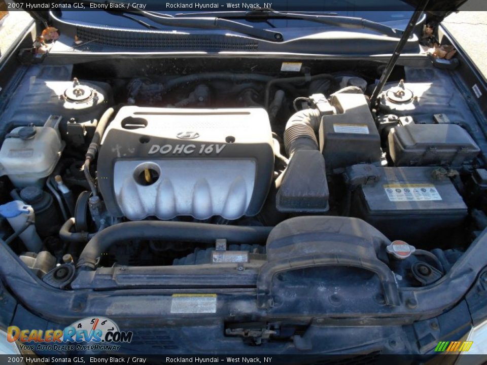 2007 Hyundai Sonata GLS Ebony Black / Gray Photo #26
