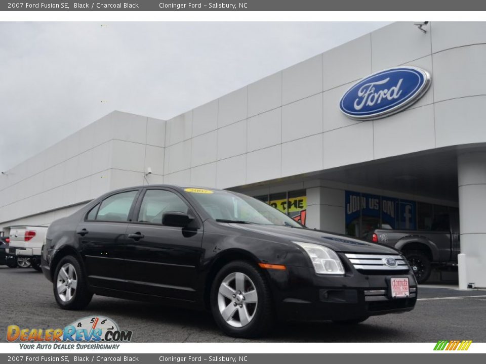 2007 Ford Fusion SE Black / Charcoal Black Photo #1