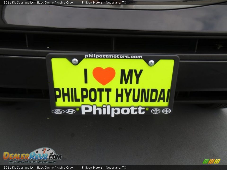 2011 Kia Sportage LX Black Cherry / Alpine Gray Photo #10
