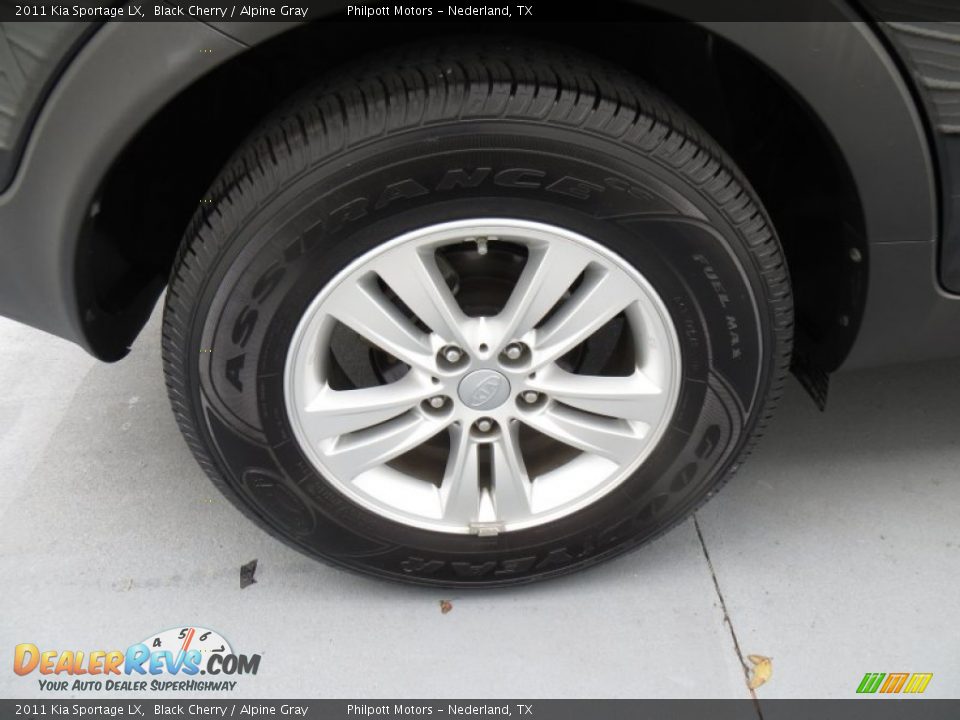 2011 Kia Sportage LX Black Cherry / Alpine Gray Photo #14