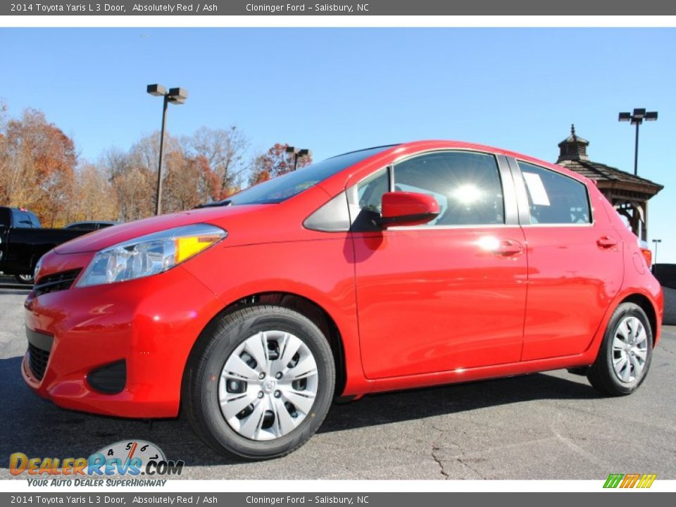 Absolutely Red 2014 Toyota Yaris L 3 Door Photo #3