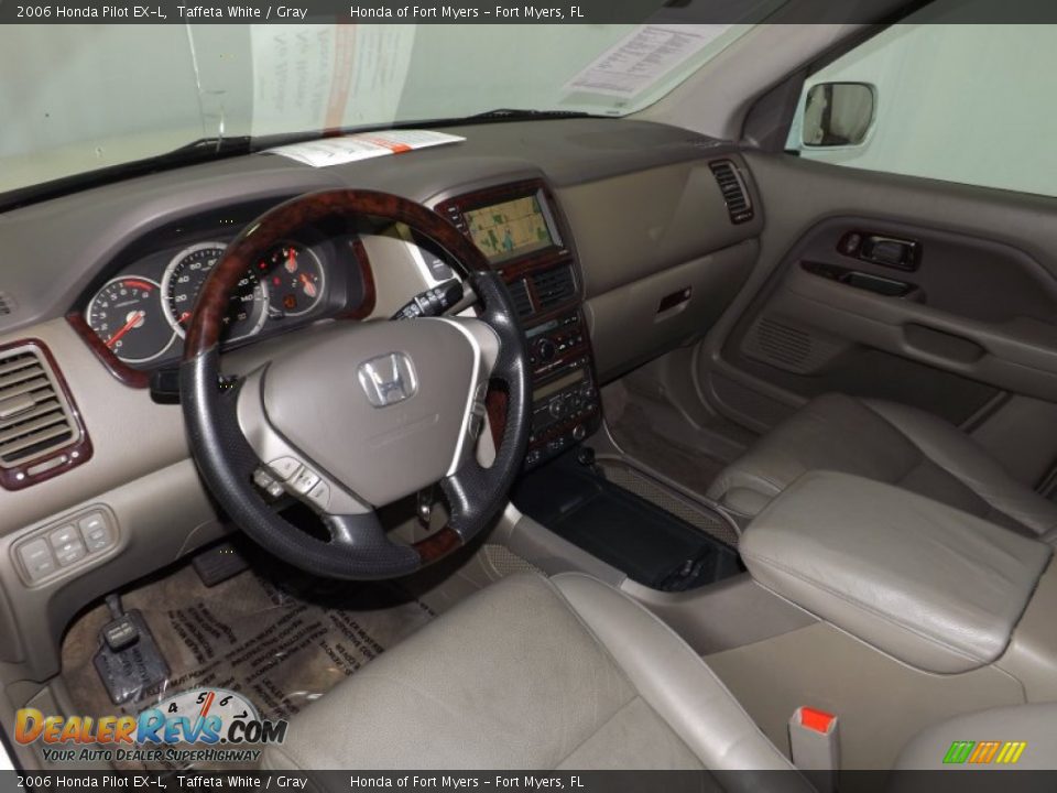2006 Honda Pilot EX-L Taffeta White / Gray Photo #12