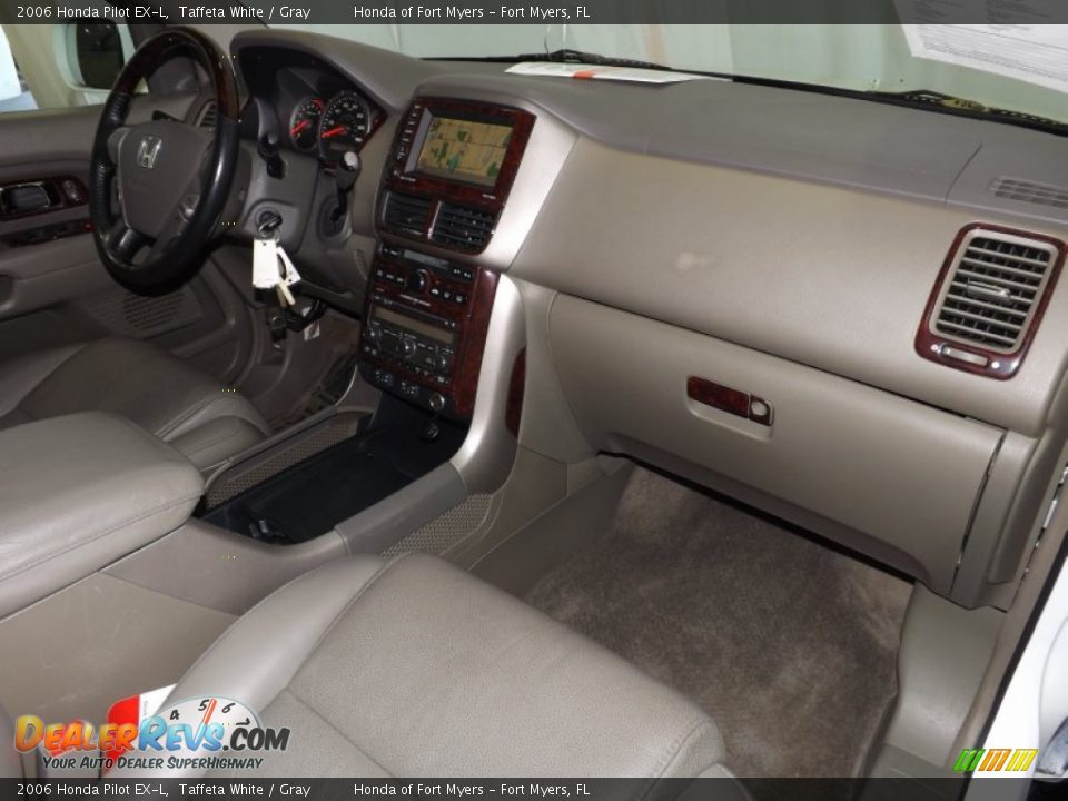 2006 Honda Pilot EX-L Taffeta White / Gray Photo #33
