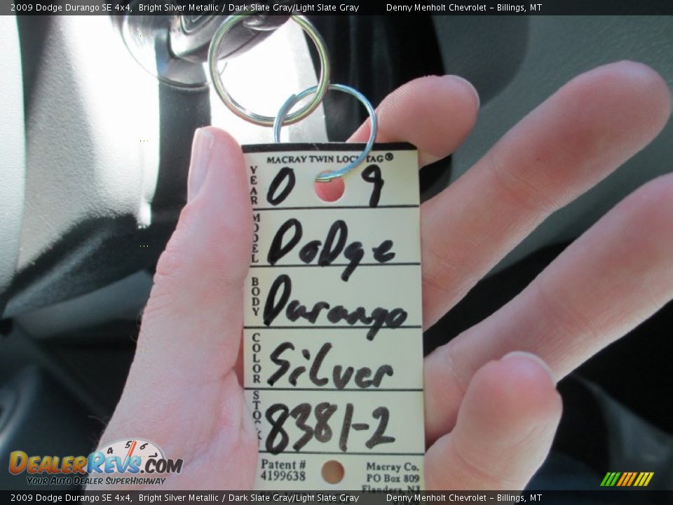 2009 Dodge Durango SE 4x4 Bright Silver Metallic / Dark Slate Gray/Light Slate Gray Photo #17
