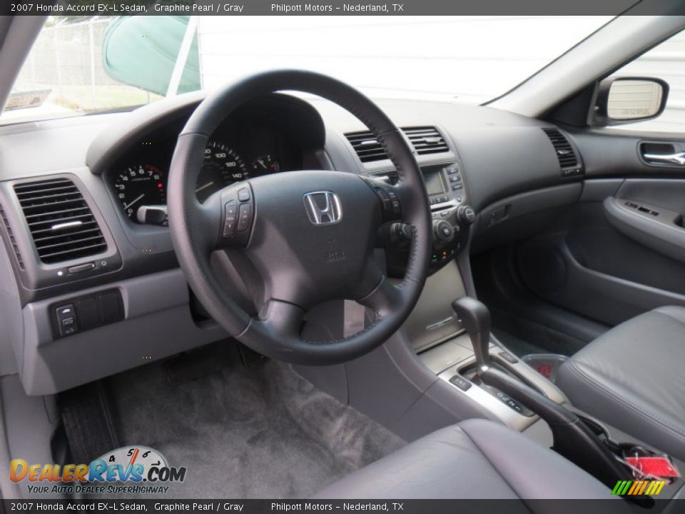 2007 Honda Accord EX-L Sedan Graphite Pearl / Gray Photo #33