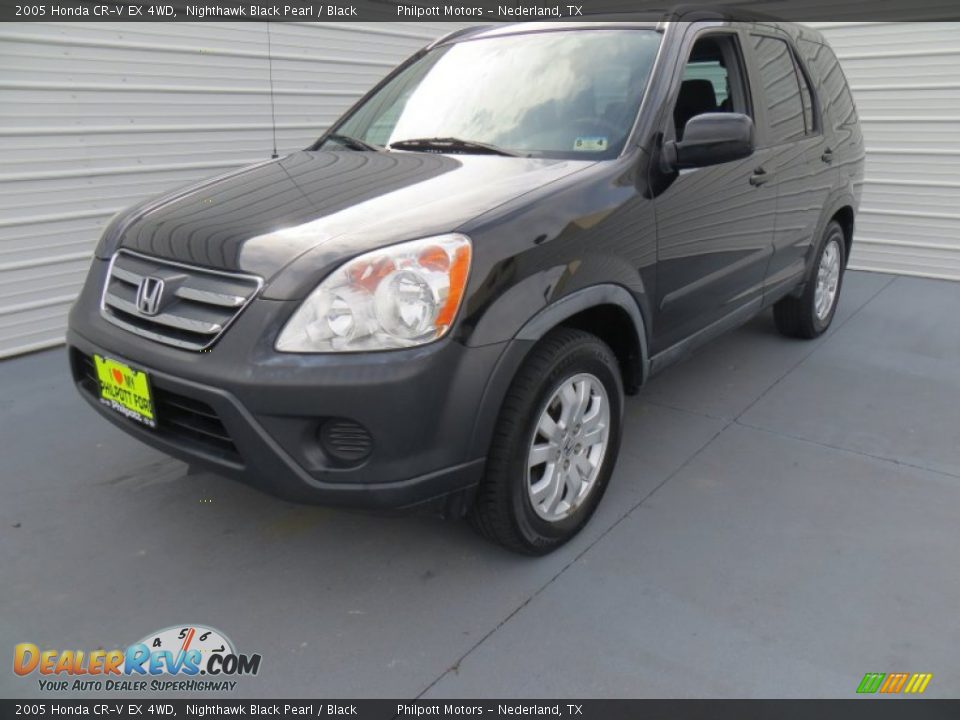 2005 Honda CR-V EX 4WD Nighthawk Black Pearl / Black Photo #7