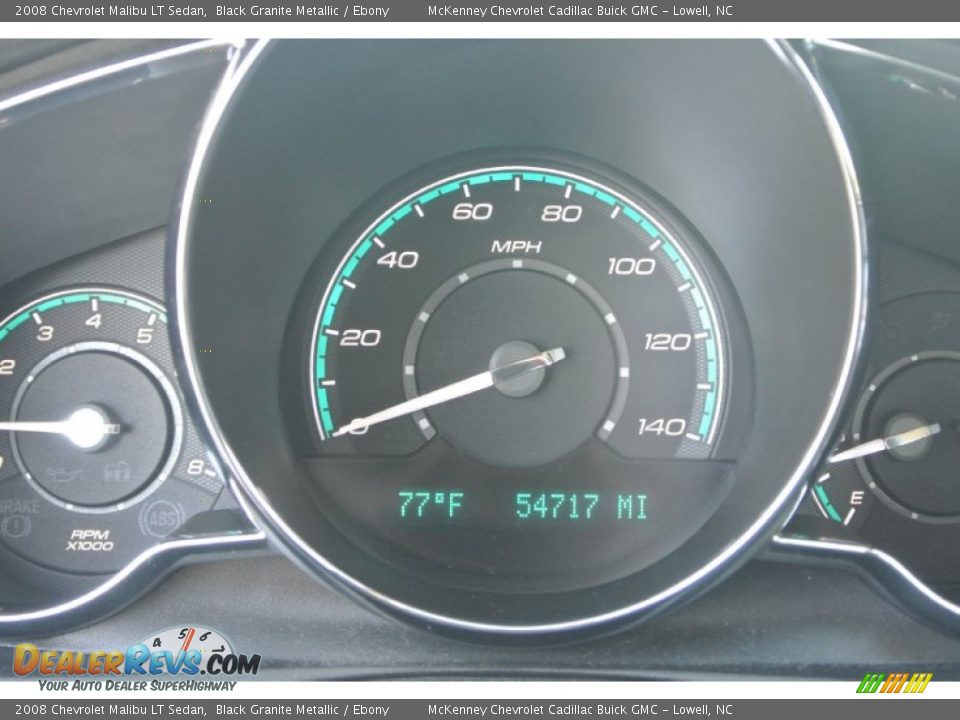2008 Chevrolet Malibu LT Sedan Black Granite Metallic / Ebony Photo #17