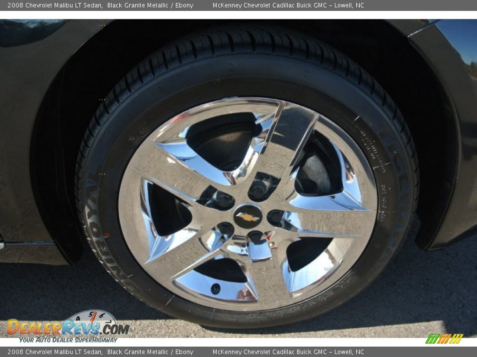 2008 Chevrolet Malibu LT Sedan Black Granite Metallic / Ebony Photo #24