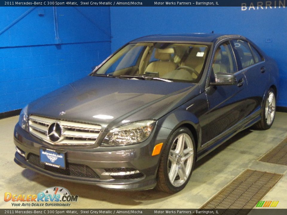 2011 Mercedes-Benz C 300 Sport 4Matic Steel Grey Metallic / Almond/Mocha Photo #1