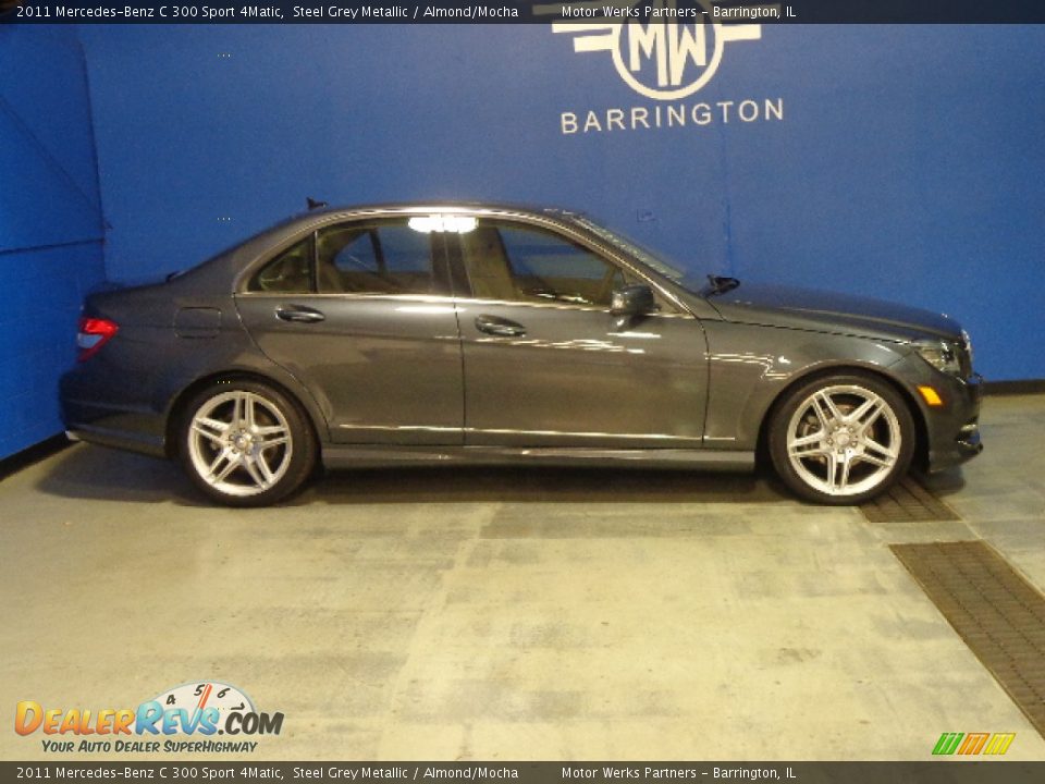 2011 Mercedes-Benz C 300 Sport 4Matic Steel Grey Metallic / Almond/Mocha Photo #3