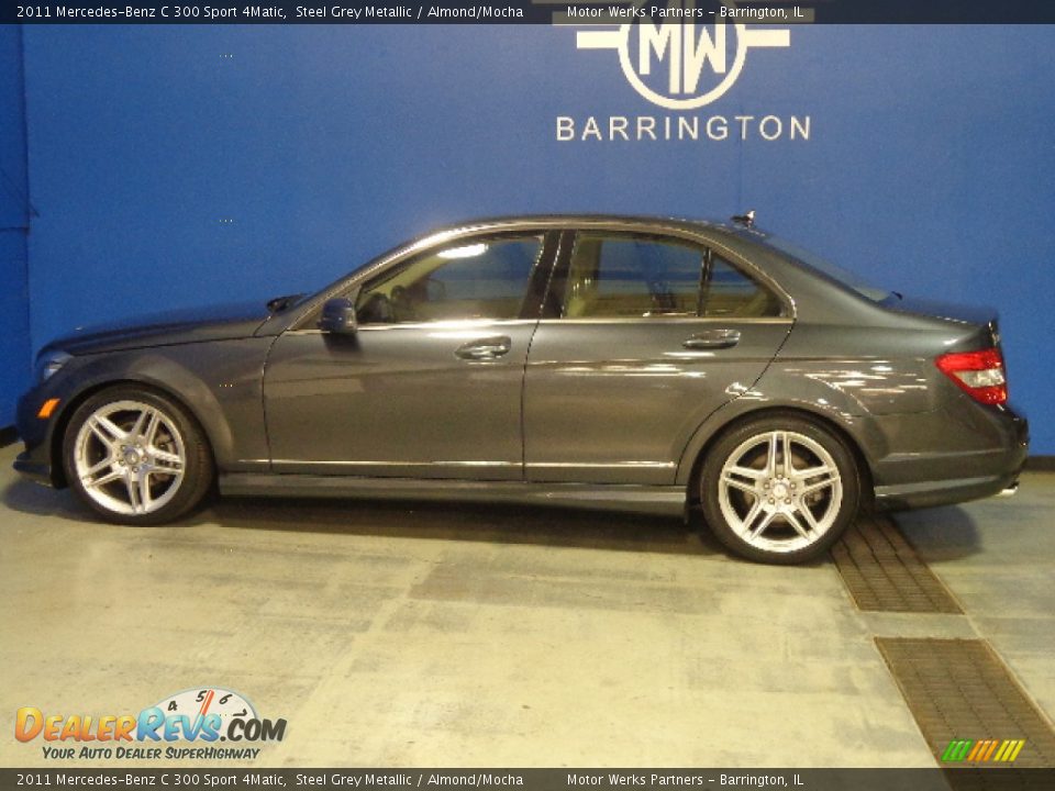 2011 Mercedes-Benz C 300 Sport 4Matic Steel Grey Metallic / Almond/Mocha Photo #5