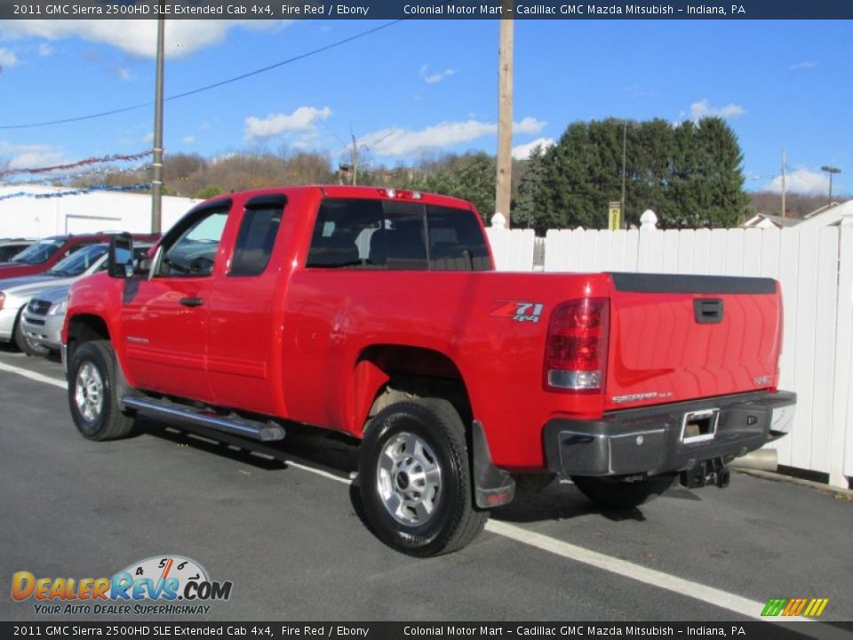 2011 GMC Sierra 2500HD SLE Extended Cab 4x4 Fire Red / Ebony Photo #4